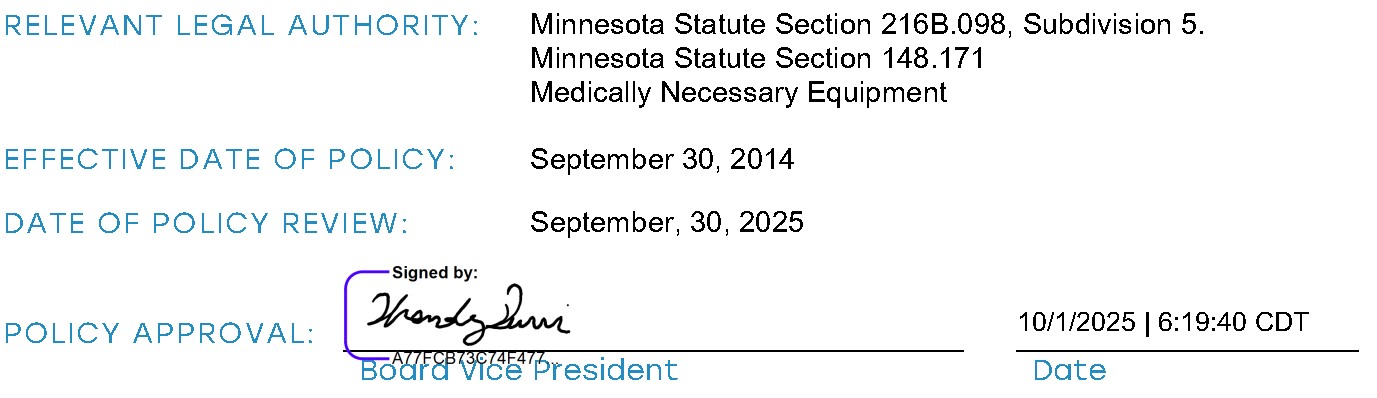 Signature of Wendy Turri, Board Vice President