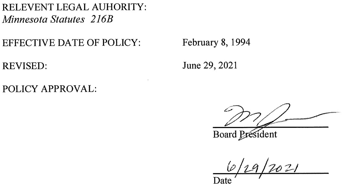 Signature of Melissa Graner Johnson, Board President