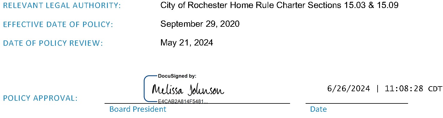 Signature of Melissa Graner Johnson,  Board President