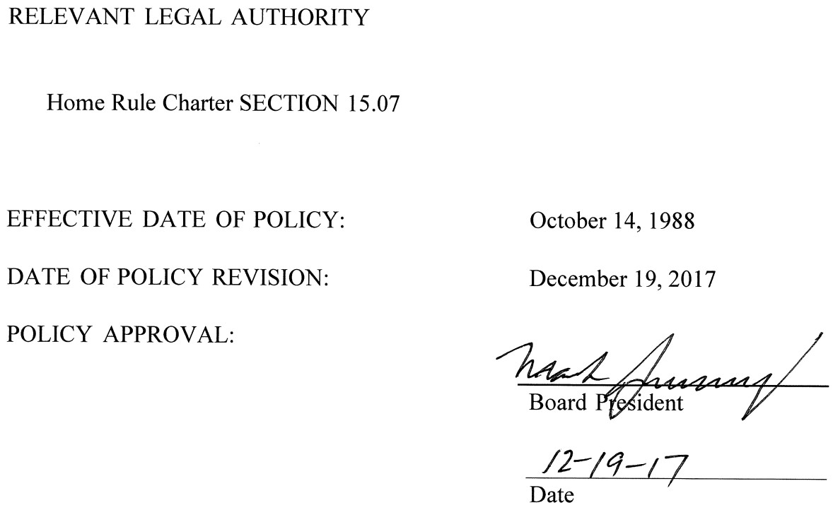 Signature of Mark Browning, Board President