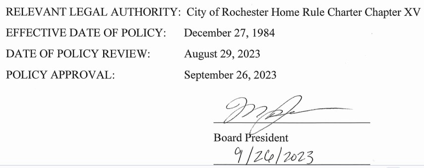 Signature of Melissa Graner Johnson, Board President