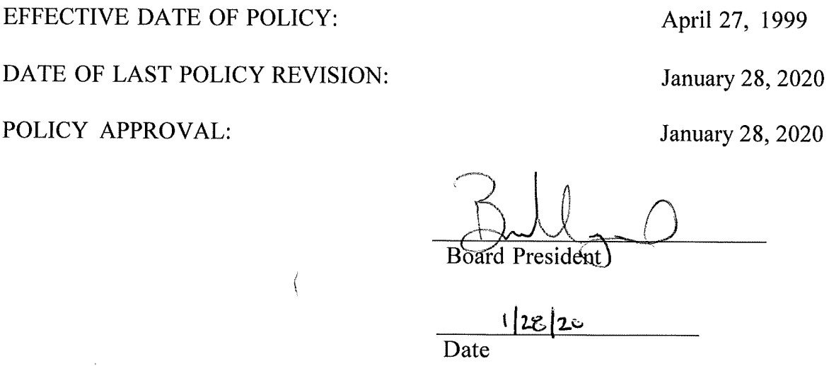 Signature of Brian Morgan, Board President